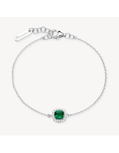 Bracciale BROSWAY FANCY in argento 925 e cristalli bianchi ed emera...