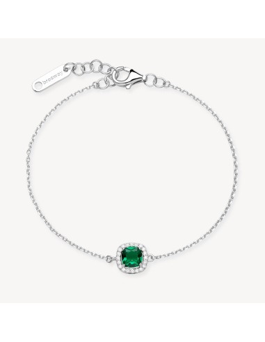 Bracciale BROSWAY FANCY in argento 925 e cristalli bianchi ed emera...