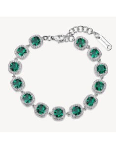 Bracciale BROSWAY FANCY in argento 925 e cristalli bianchi ed emera...