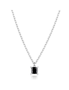 Collana Uomo S'AGAPO Tricky STK10 in acciaio 316L cristallo nero on...