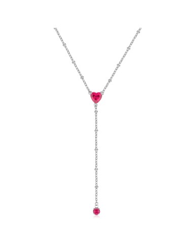 Collana cravattino S'AGAPO Dazzly SDZLE01 in acciaio 316L cristallo...