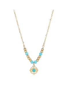 Collana girocollo S'AGAPO Witch SWH02 in acciaio 316L dorato evil e...