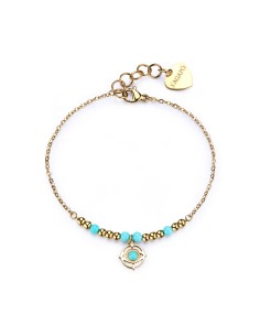Bracciale S'AGAPO Witch SWH12 in acciaio 316L dorato evil eye  a so...