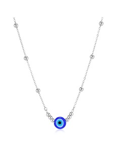 Collana girocollo S'AGAPO Witch SWH05 in acciaio 316L occhio di Naz...