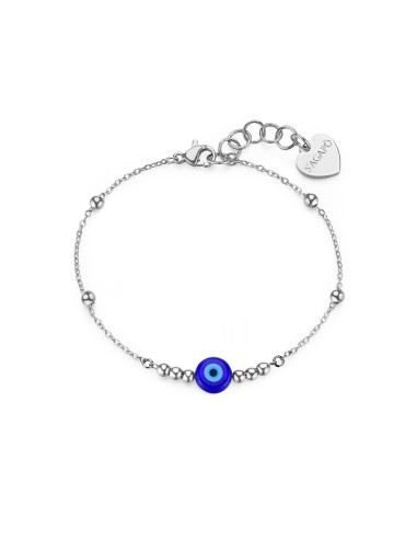 Bracciale S'AGAPO Witch SWH15 in acciaio 316L occhio di Nazar Centr...