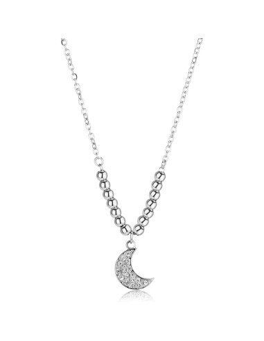 Collana girocollo S'AGAPO Witch SWH03 in acciaio 316L Luna only 24,...