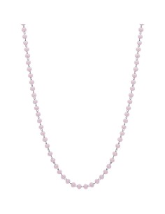 Collana S'AGAPO Happy SHAC60 in acciaio 316L con sfere in vetro ros...