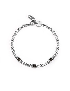 Bracciale Uomo S'AGAPO Proud SPD32 in acciaio 316L con borchie in f...