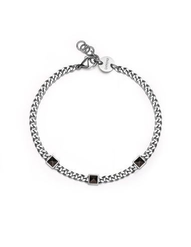 Bracciale Uomo S'AGAPO Proud SPD32 in acciaio 316L con borchie in f...