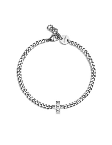 Bracciale Uomo S'AGAPO Proud SPD33 in acciaio 316L centrale a forma...