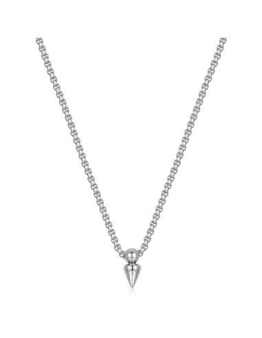 Collana Uomo S'AGAPO Rogue SRG02 in acciaio 316L pendente a punta o...