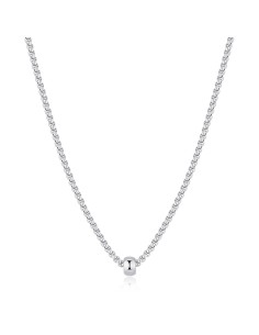 Collana Uomo S'AGAPO Rogue SRG01 in acciaio 316L centrale rotondo o...