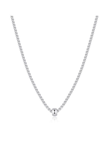 Collana Uomo S'AGAPO Rogue SRG01 in acciaio 316L centrale rotondo o...