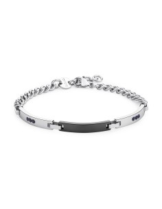 Bracciale Uomo S'AGAPO Titan STI19 in acciaio 316L centrale con cri...