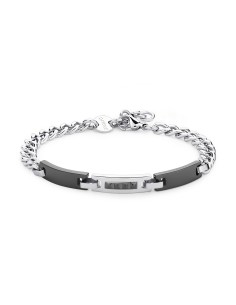 Bracciale Uomo S'AGAPO Titan STI12 in acciaio 316L centrale in fini...
