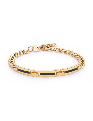 Bracciale Uomo S'AGAPO Titan STI14 in acciaio 316L finitura pvd oro...