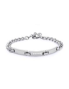 Bracciale Uomo S'AGAPO Titan STI15 in acciaio 316L centrale con bor...