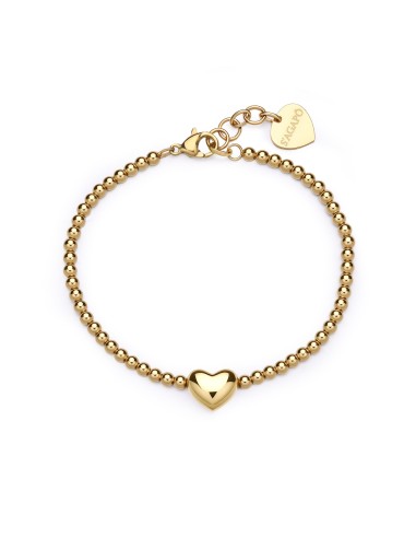Bracciale S'AGAPO Stellar SSE40 in acciaio 316L dorato con sfere e ...