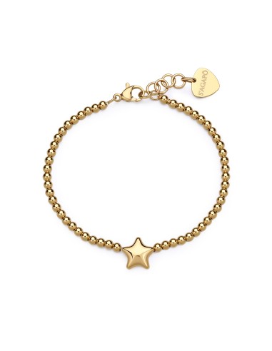 Bracciale S'AGAPO Stellar SSE44 in acciaio 316L dorato con sfere e ...