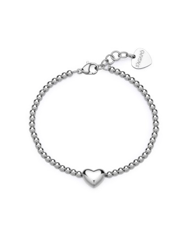 Bracciale S'AGAPO Stellar SSE39 in acciaio 316L con sfere e central...