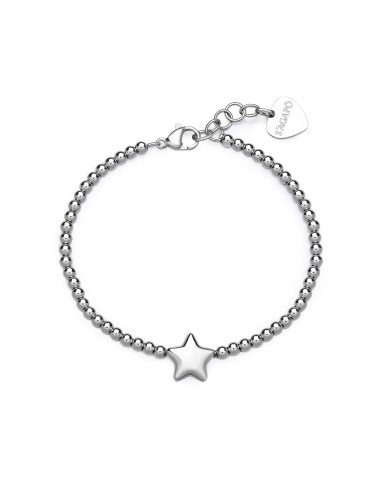 Bracciale S'AGAPO Stellar SSE43 in acciaio 316L con sfere e central...