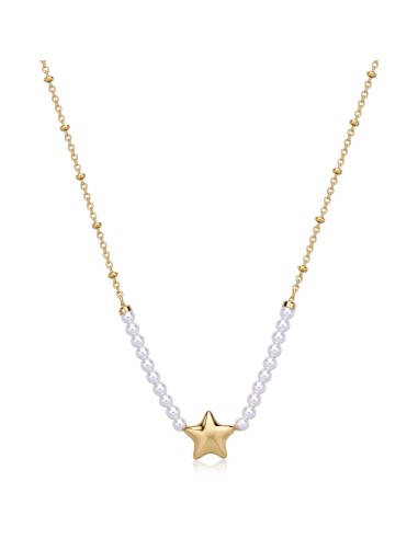 Collana girocollo S'AGAPO Stellar SSE38 in acciaio 316L dorato con ...