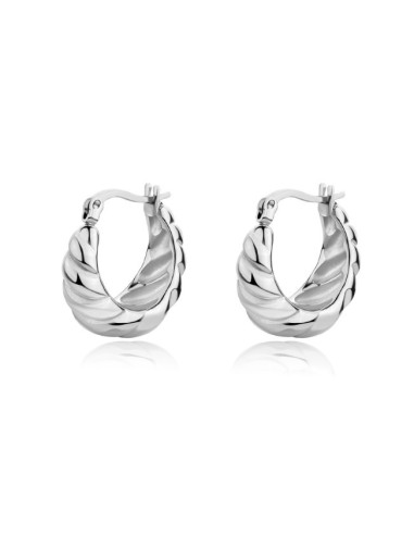 Orecchini torchon a cerchio S'AGAPO Chunky SHK59 in acciaio 316L on...