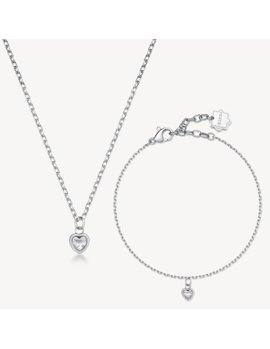 Set collana + bracciale BROSWAY Chakra Amore BHKLE01 in acciaio 316...