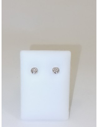 Earrings in white gold and natural diamonds ct. 0.08 - 2081421 only...