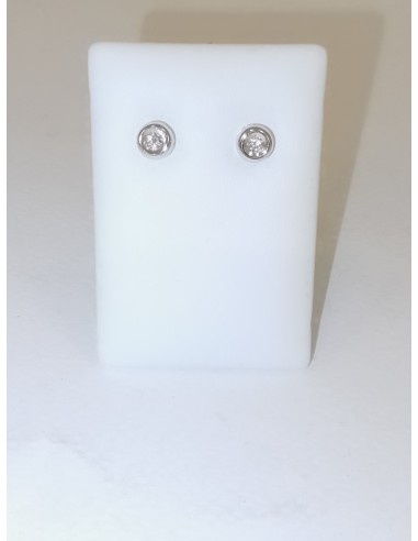 Earrings in white gold and natural diamonds ct. 0.12 - 2081417 only...