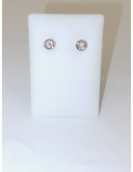 Earrings in white gold and natural diamonds ct. 0.12 - 2081417 only...
