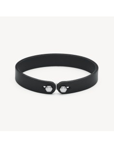 Bracciale Uomo BROSWAY Ink in pelle color nero e acciaio BIK145B  a...