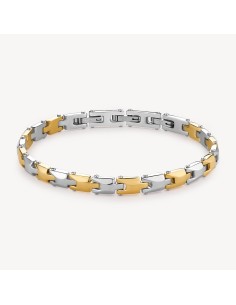 Bracciale semirigido Uomo BROSWAY Backliner in acciaio 316L pvd oro...