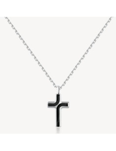 Collana Uomo BROSWAY Backliner in acciaio 316L con pendente croce B...