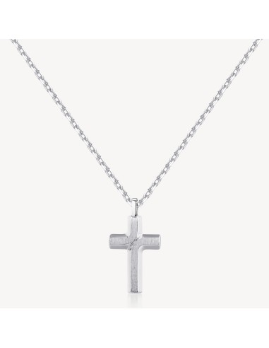 Collana Uomo BROSWAY Backliner in acciaio 316L con pendente croce B...