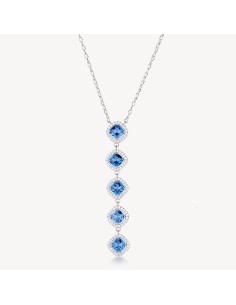 Collana BROSWAY FANCY in argento 925 e cristalli bianchi e sapphire...