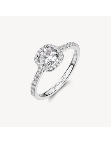 Anello BROSWAY FANCY in argento 925 e cristalli bianchi FIW162D Mis...