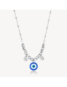 Collana BROSWAY Chakra Mistici in acciaio 316L e occhio di Nazar BH...