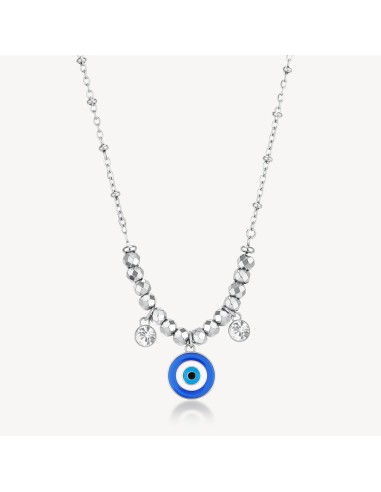 Collana BROSWAY Chakra Mistici in acciaio 316L e occhio di Nazar BH...
