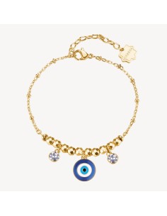 Bracciale BROSWAY Chakra Mistici in acciaio 316L dorato e occhio di...