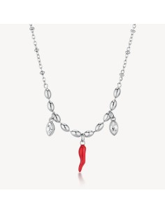 Collana BROSWAY Chakra Portafortuna in acciaio 316L e cornetto BHKN...