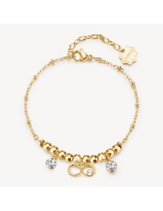 Bracciale BROSWAY Chakra Simboli in acciaio 316L dorato e Infinito ...