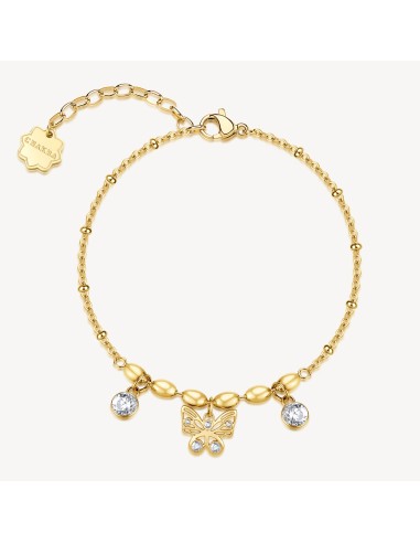 Bracciale BROSWAY Chakra Mistici in acciaio 316L dorato e Farfalla ...