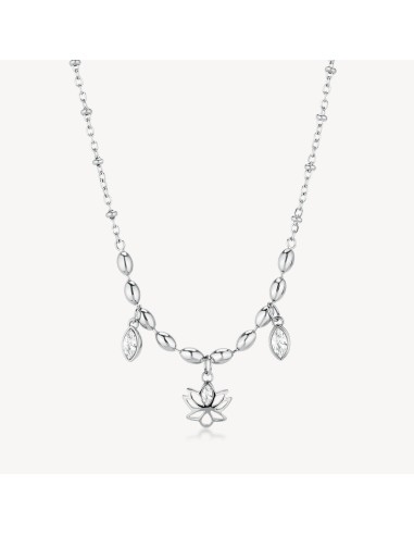 Collana BROSWAY Chakra Mistici in acciaio 316L e Fiore di Loto BHKN...