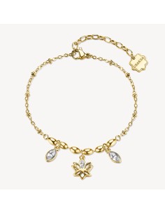 Bracciale BROSWAY Chakra Mistici in acciaio 316L dorato e Fiore di ...