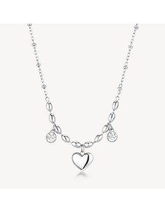 Collana BROSWAY Chakra Amore in acciaio 316L e Cuore BHKN161  a sol...