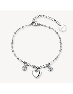 Bracciale BROSWAY Chakra Amore in acciaio 316L e Cuore BHKB263  a s...