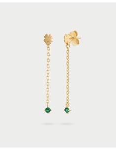 Orecchini pendenti RUE DES MILLE Essence in argento 925 dorato Qudr...