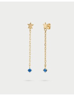 Orecchini pendenti RUE DES MILLE Essence in argento 925 dorato Stel...