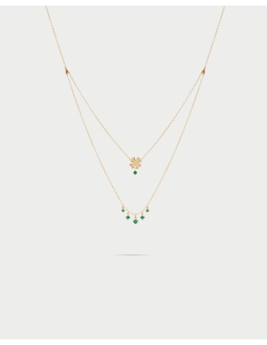 Girocollo double RUE DES MILLE Essence in argento 925 dorato Quadri...